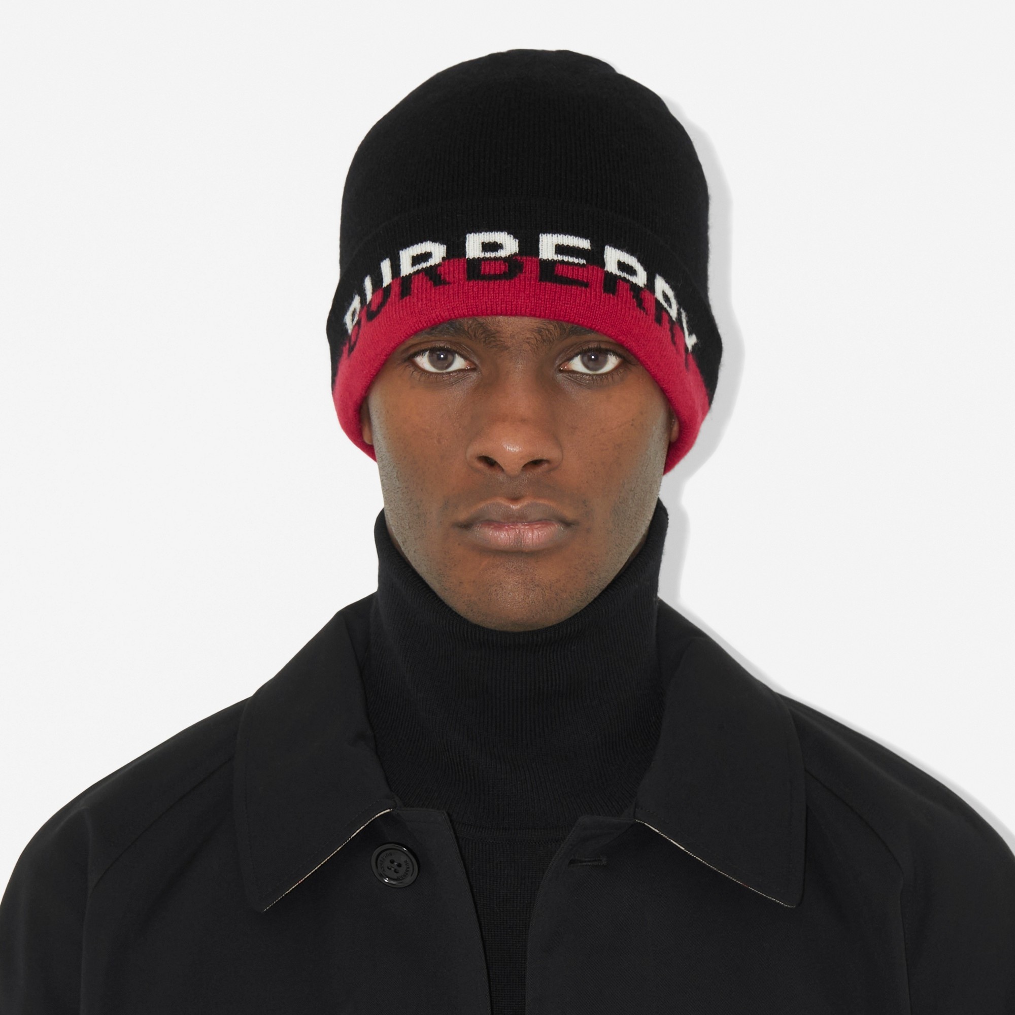 Logo Intarsia Cashmere Blend Beanie - 5