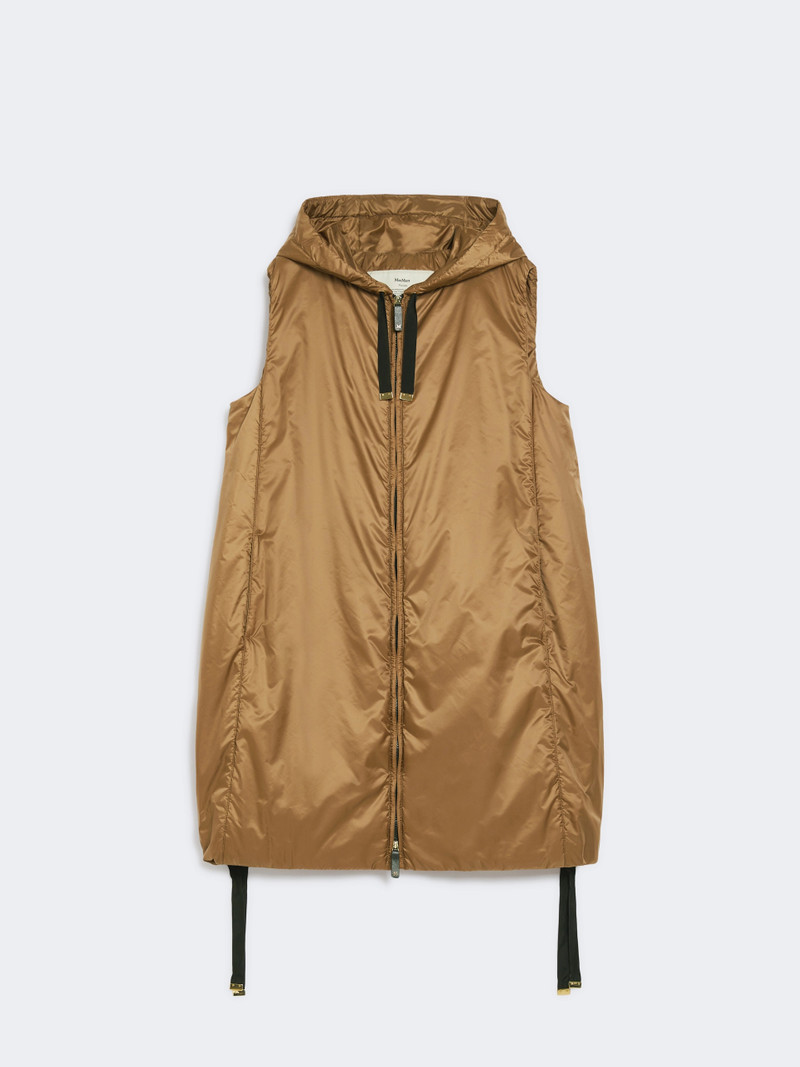 GREENGI Water-repellent canvas gilet - CARAMEL 1