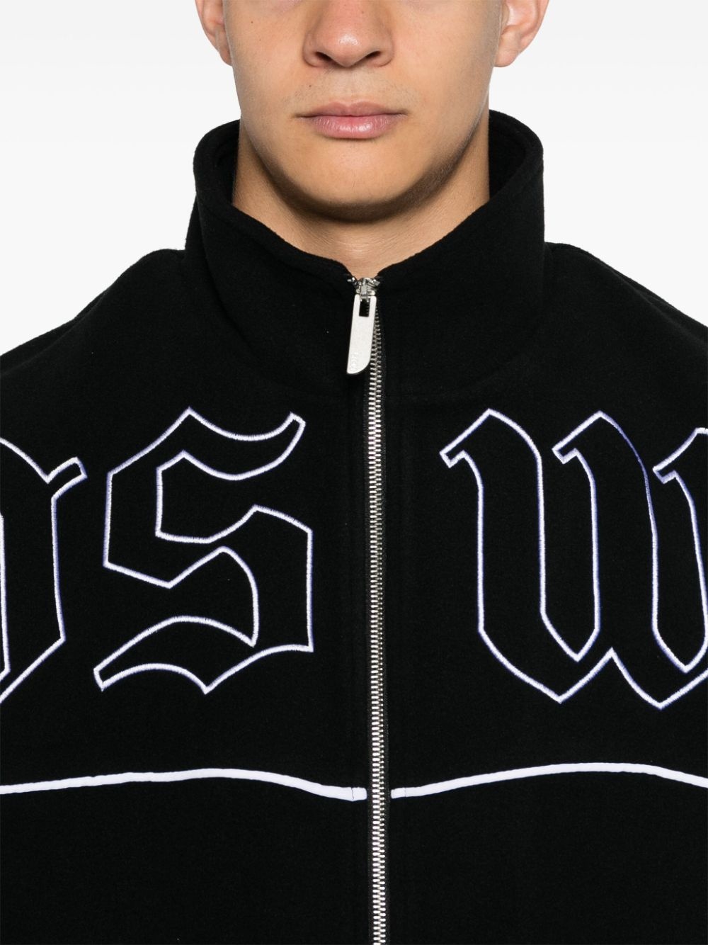 embroidered-logo jacket - 5
