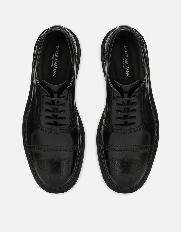 Brushed calfskin Oxfords - 4