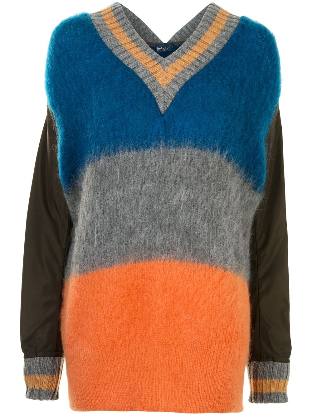 oversized colour-block jumper - 1