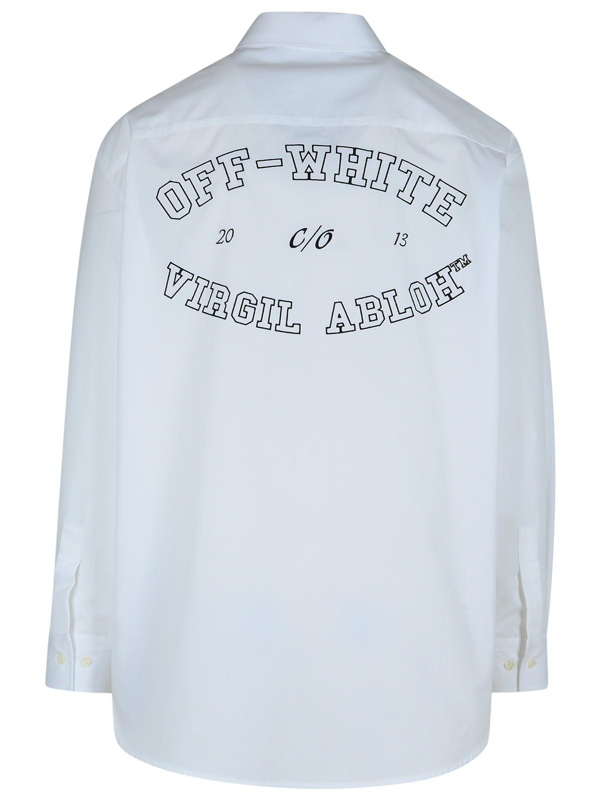 Off-White 'College' White Cotton Shirt Man - 3