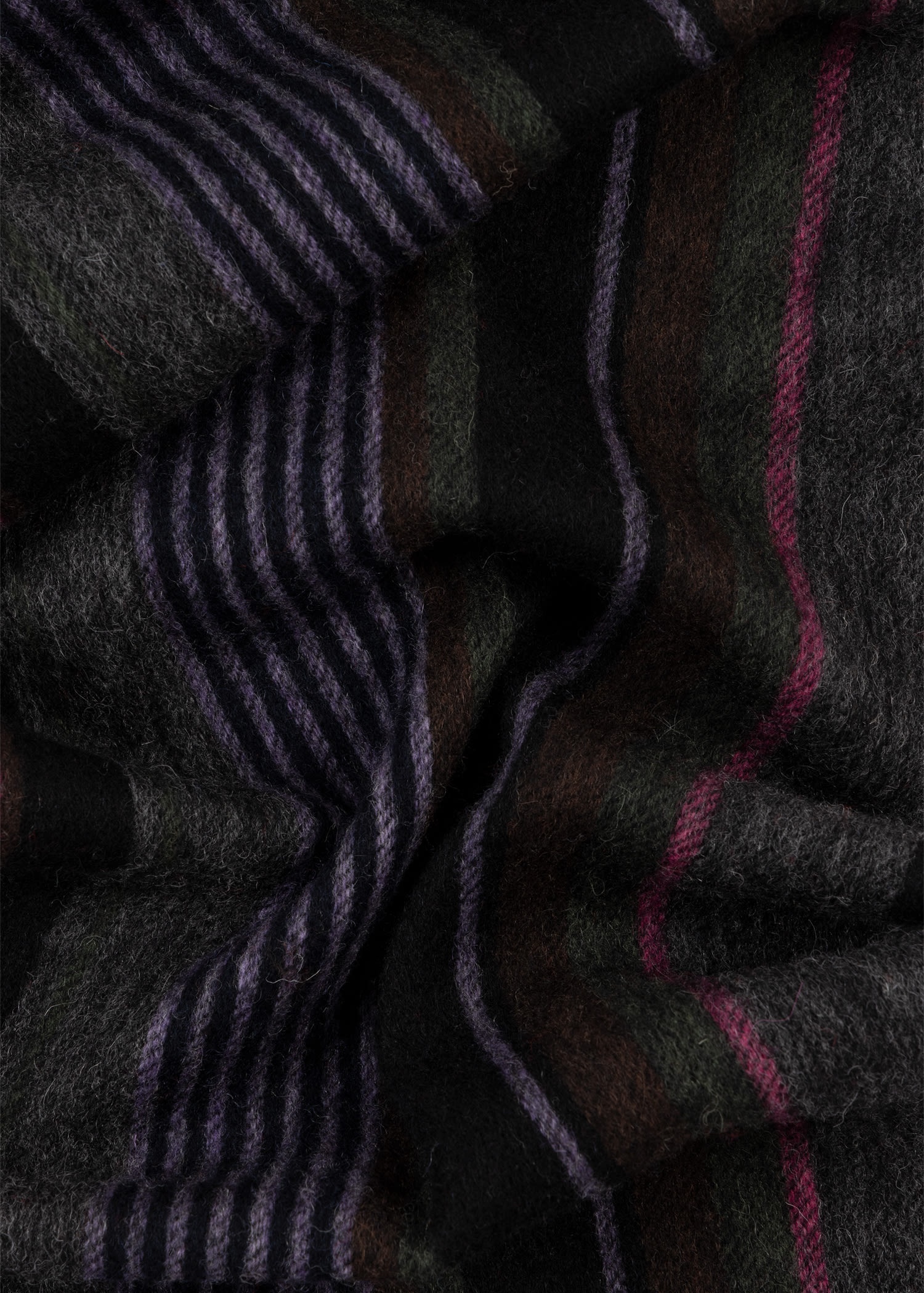 Multi Stripe Lambswool Scarf - 4