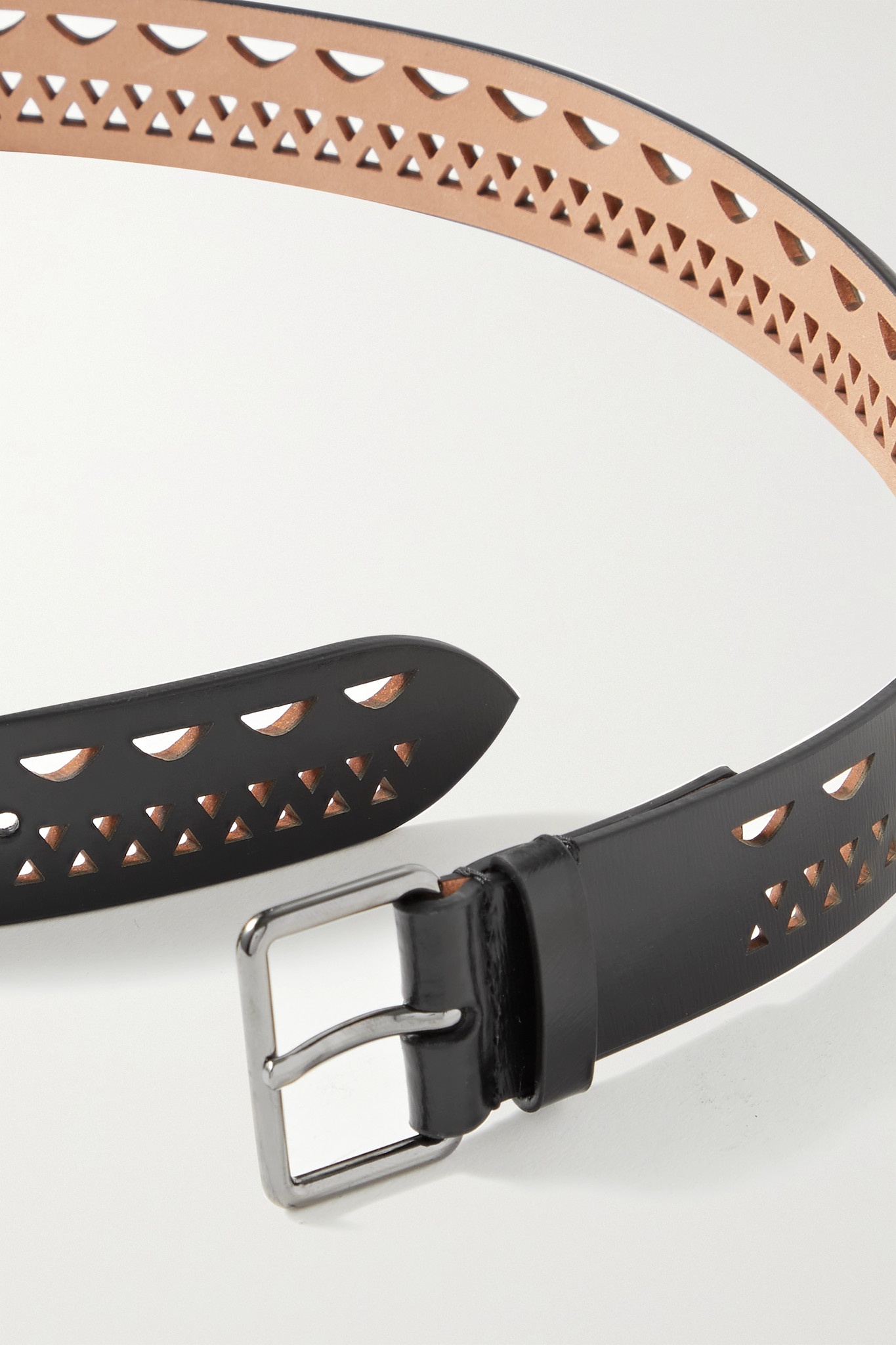 Laser-cut leather belt - 3