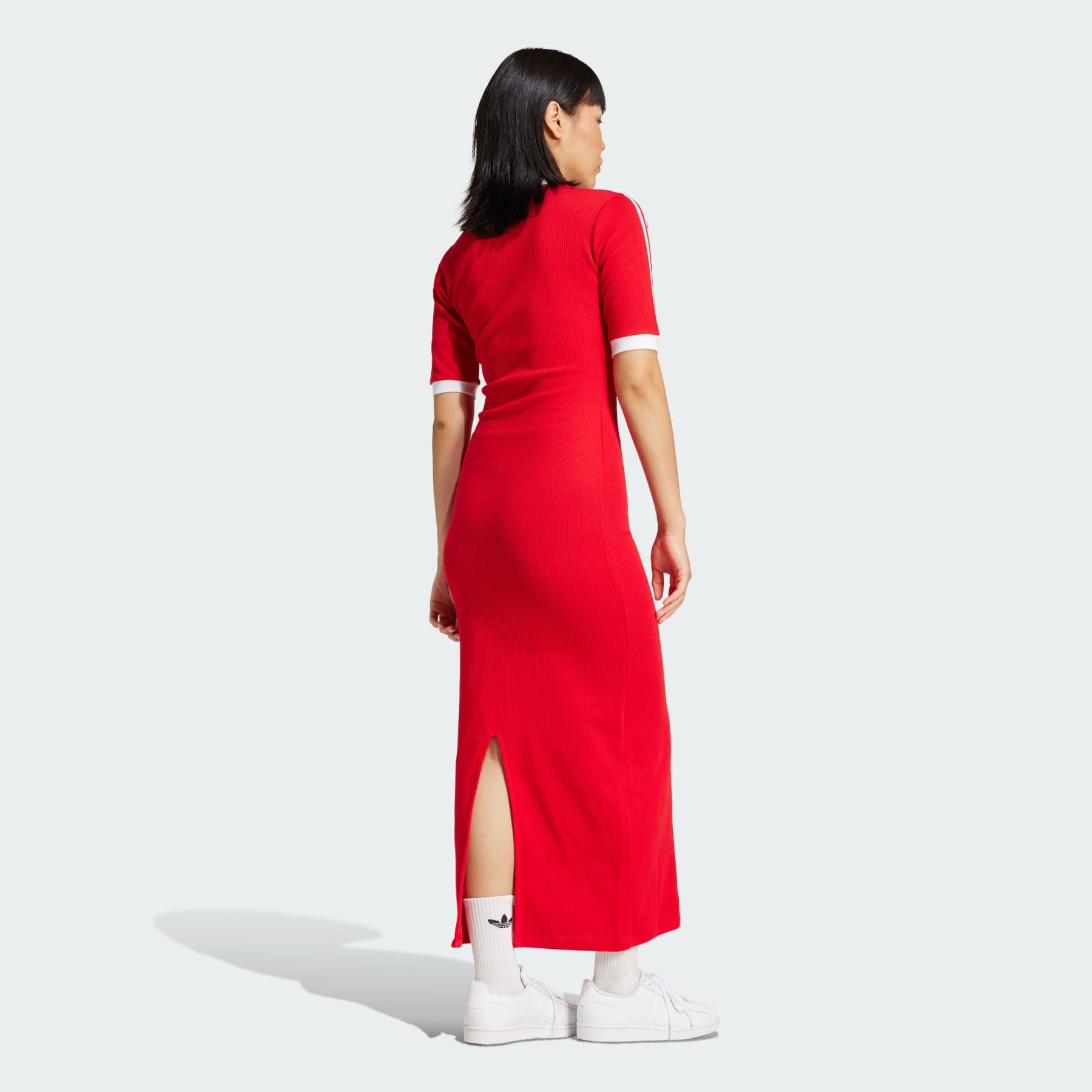 Adicolor 3-Stripes Knit V-Neck Dress - 3