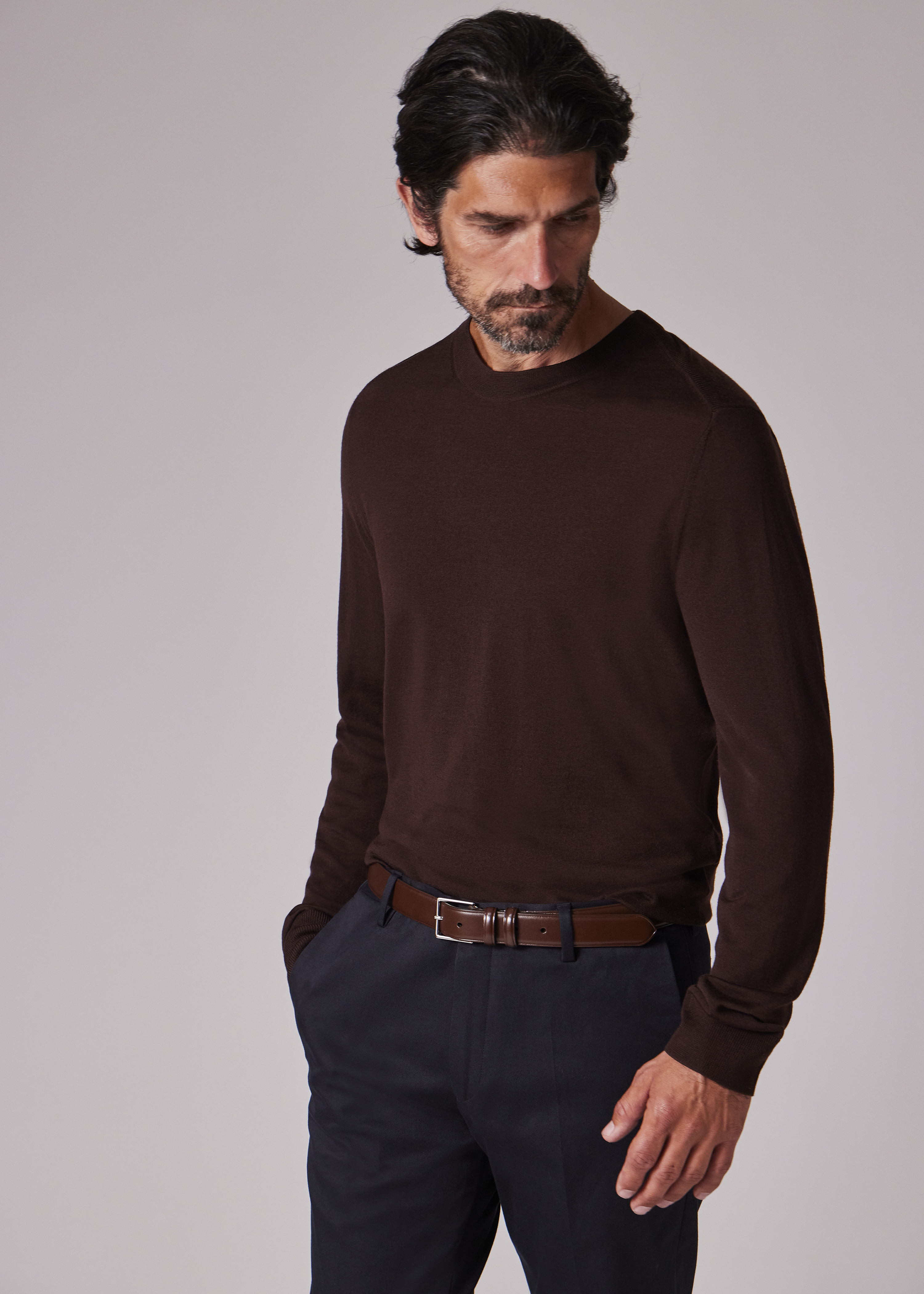 Burgundy Merino Wool Sweater - 3