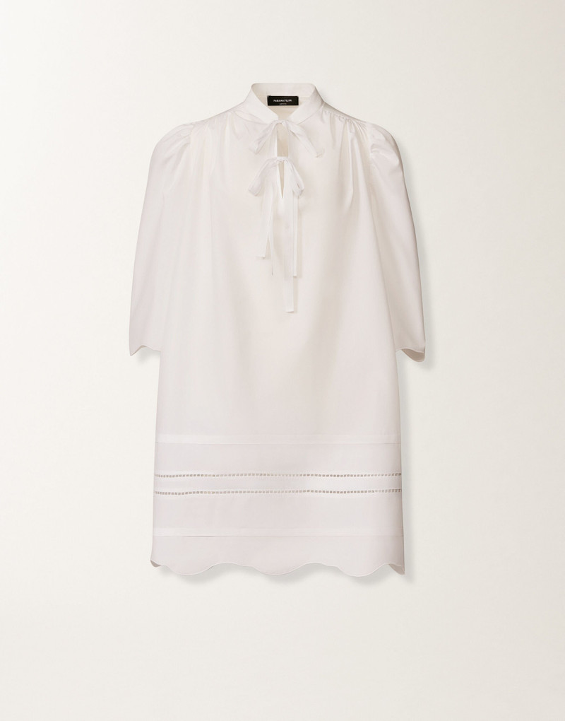 Optical white poplin dress 1