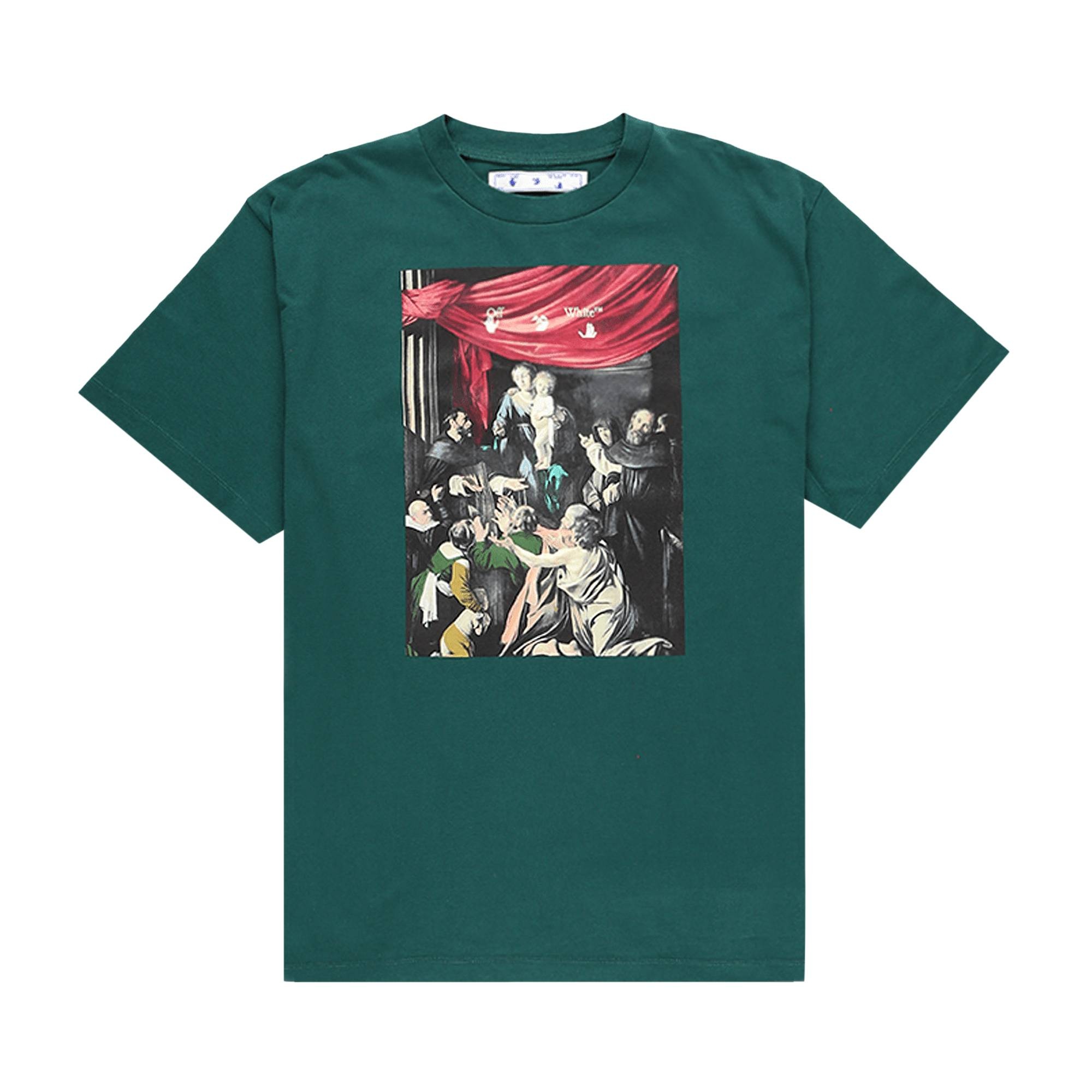 Off-White Caravaggio Painting Short-Sleeve Over Tee 'Green/White' - 1