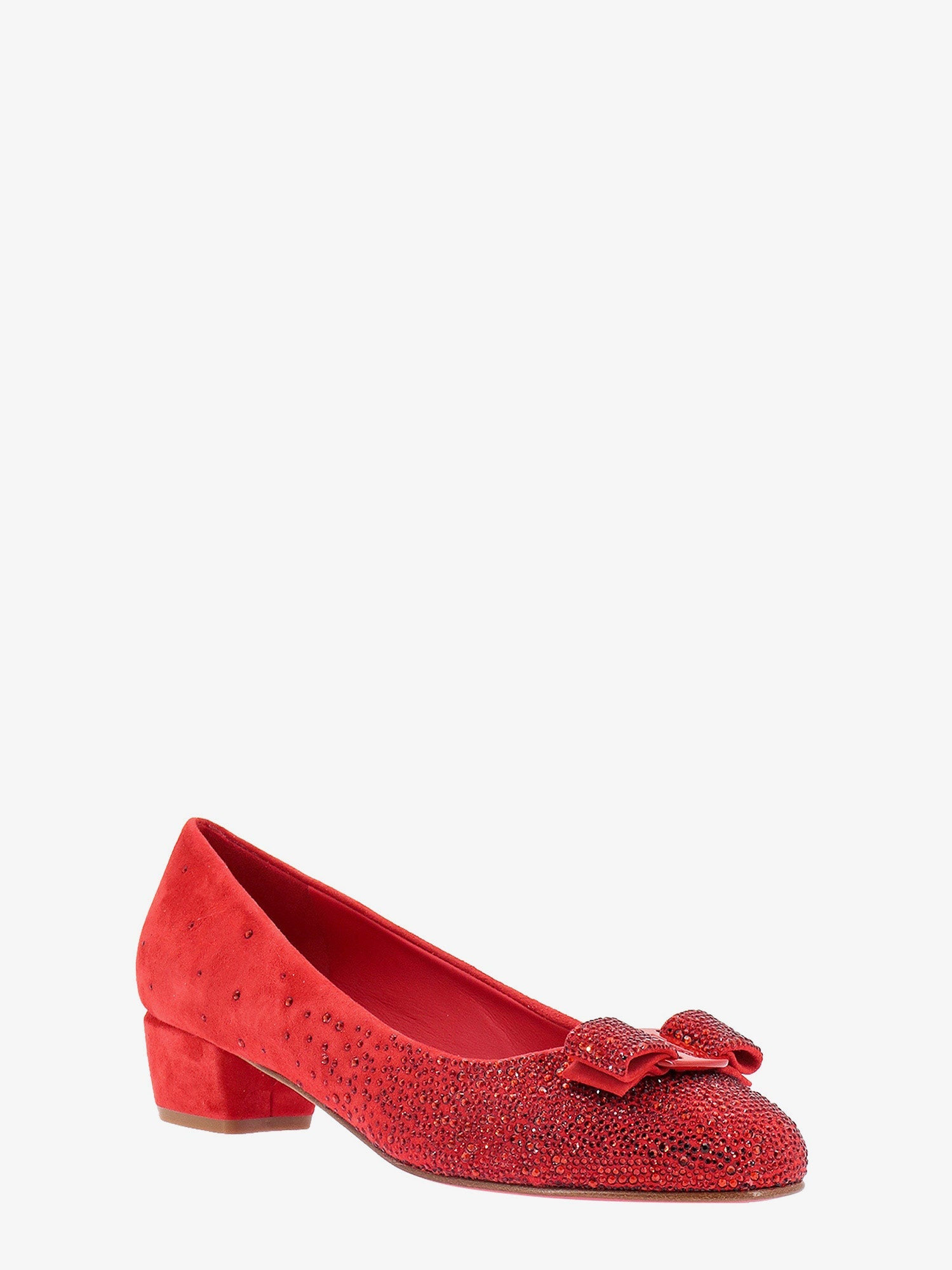 Suede Décolleté With Rhinestone Detail - 2