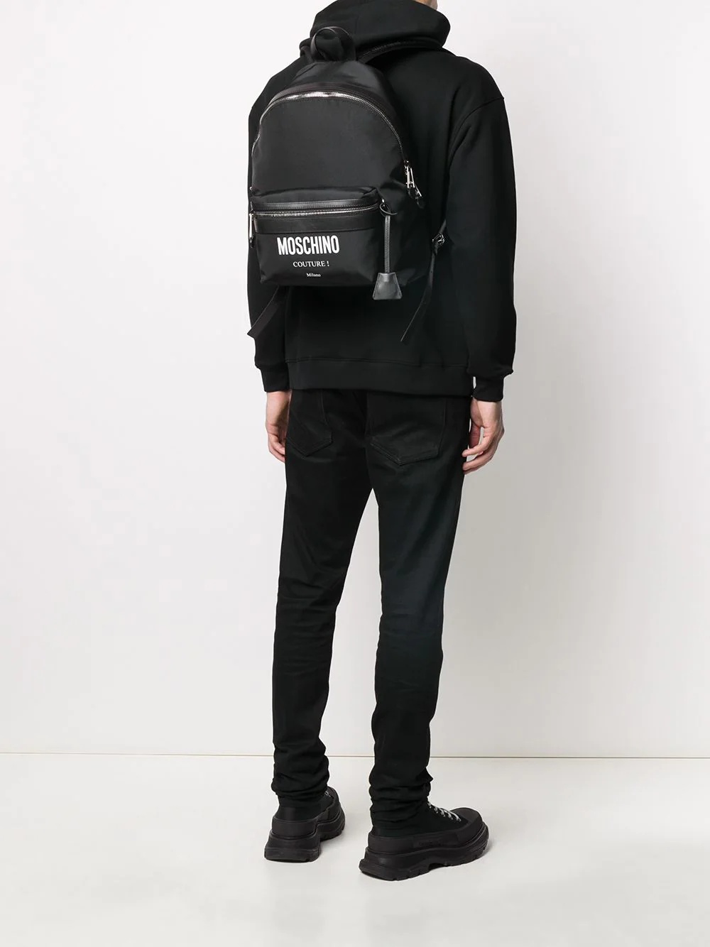 printed logo backpack - 2