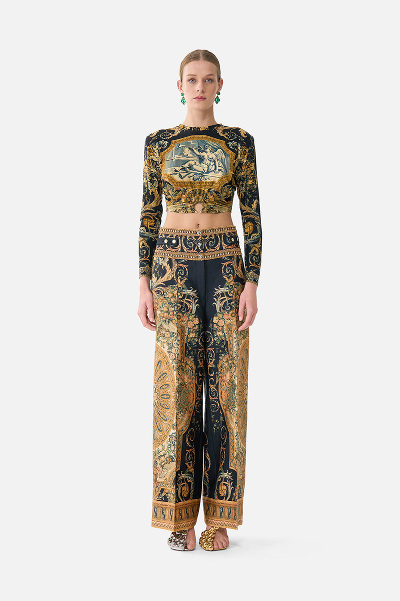CAMILLA TAILORED PANT WITH WAIST BUTTON DETAIL outlook