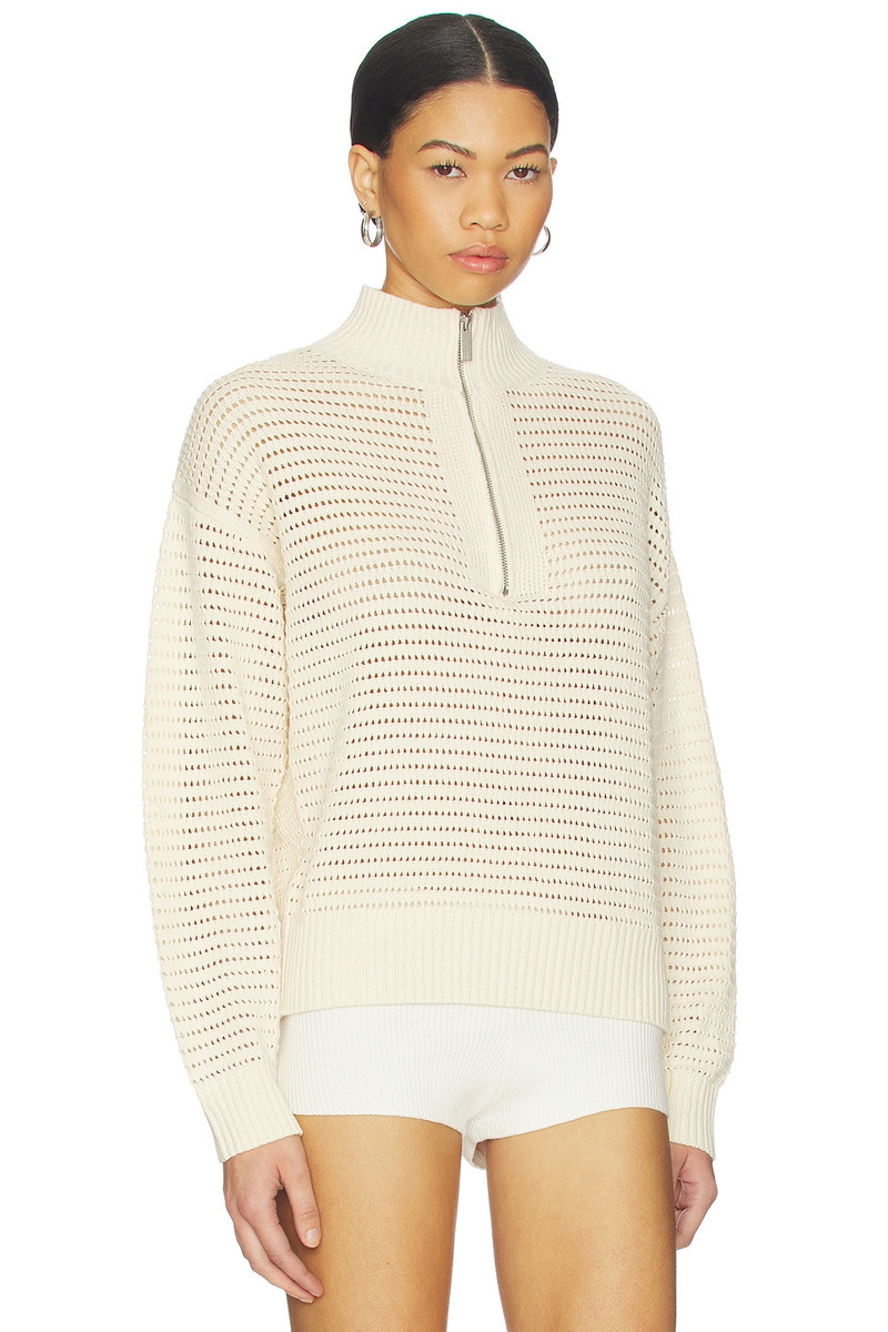 SANCTUARY Open Knit 1/2 Zip Sweater outlook