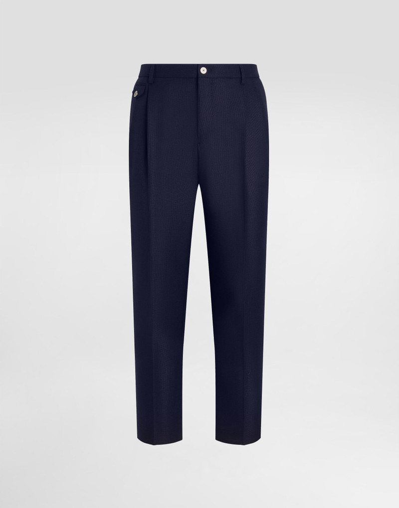 Wool pants with double darts 1