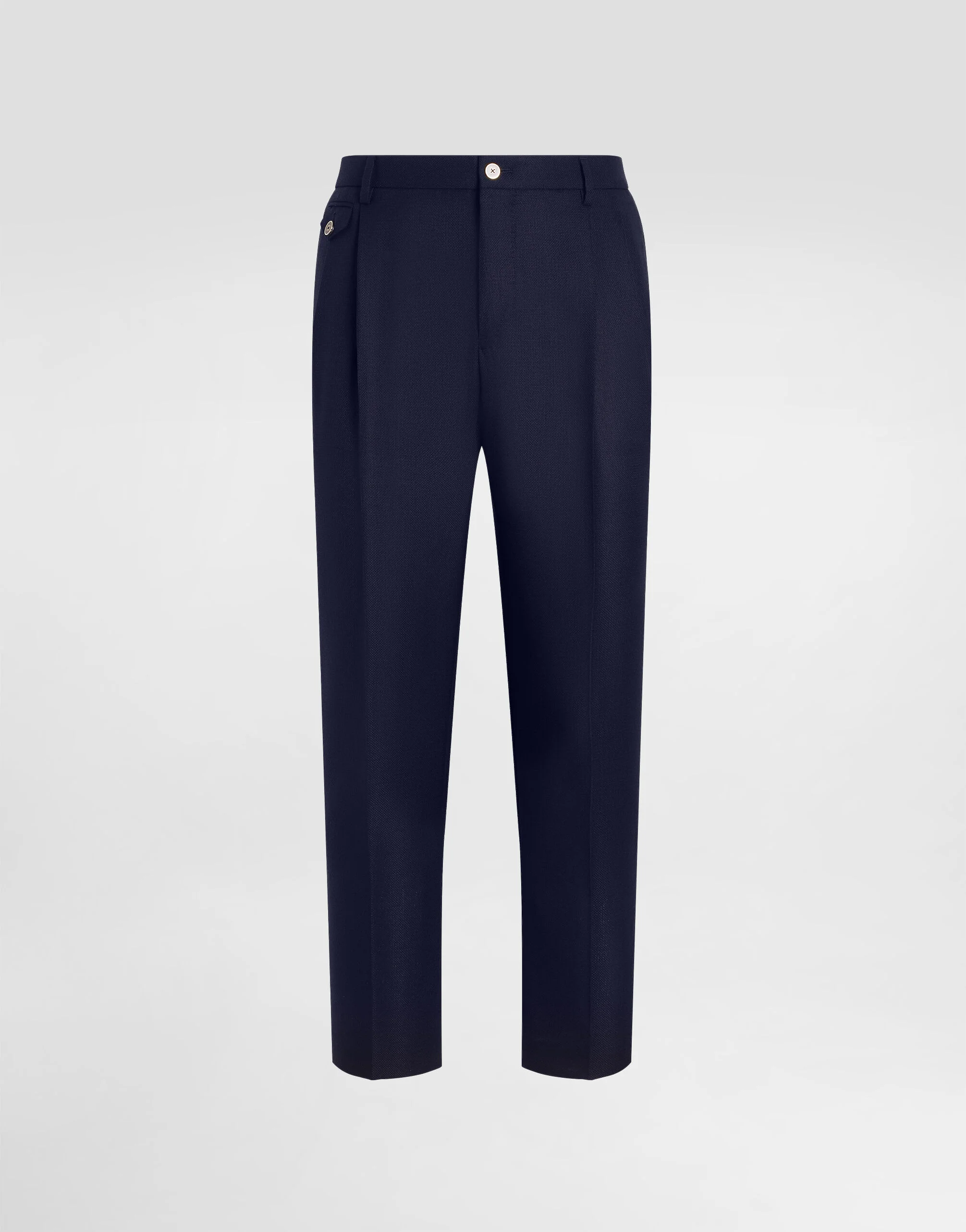 Wool pants with double darts - 1
