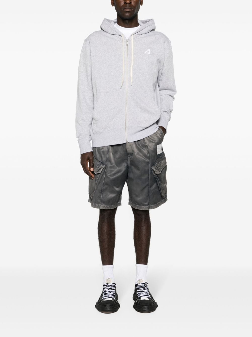 logo-patches wide-leg cargo shorts - 2