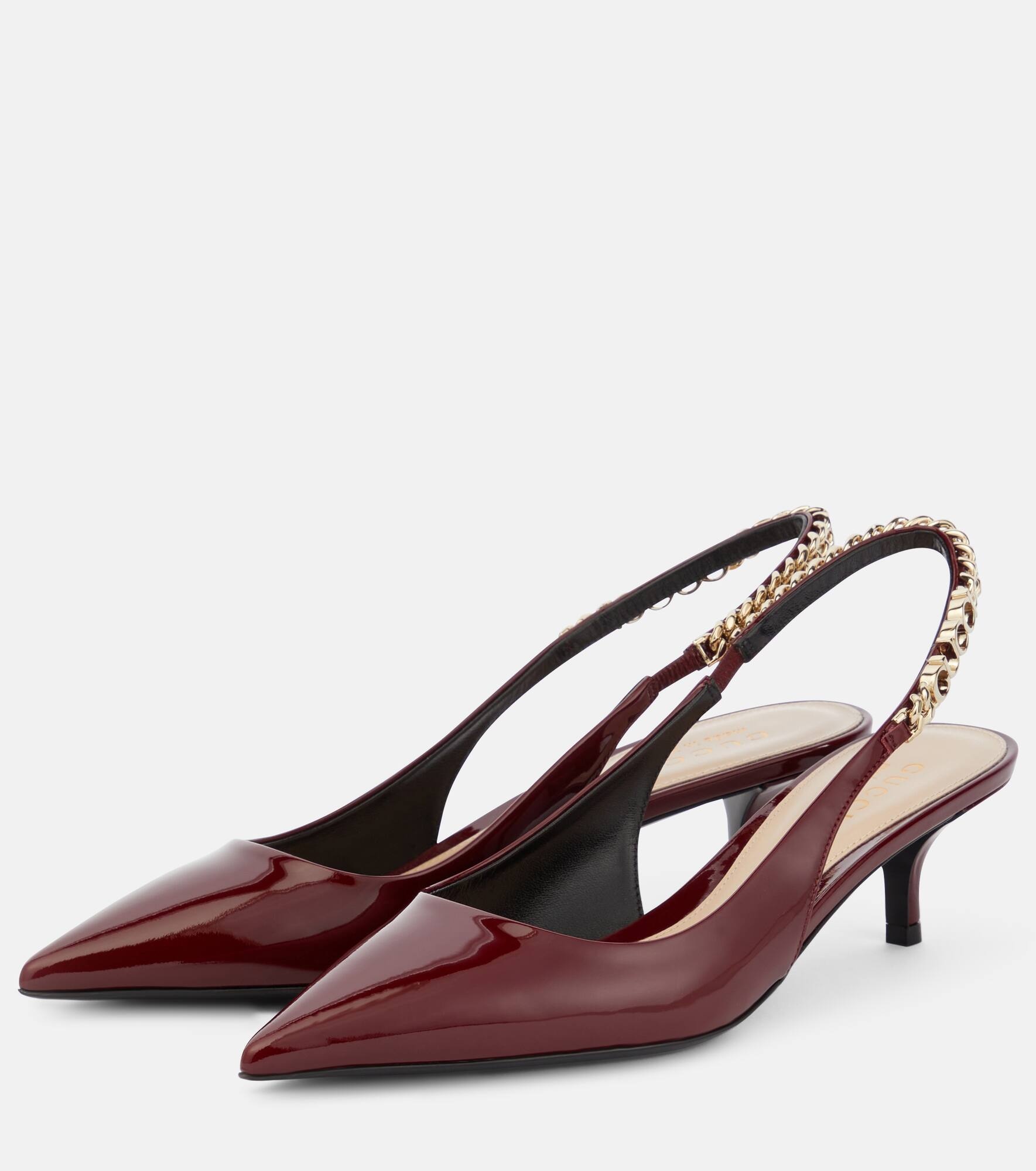 Gucci Signoria patent leather slingback pumps - 5