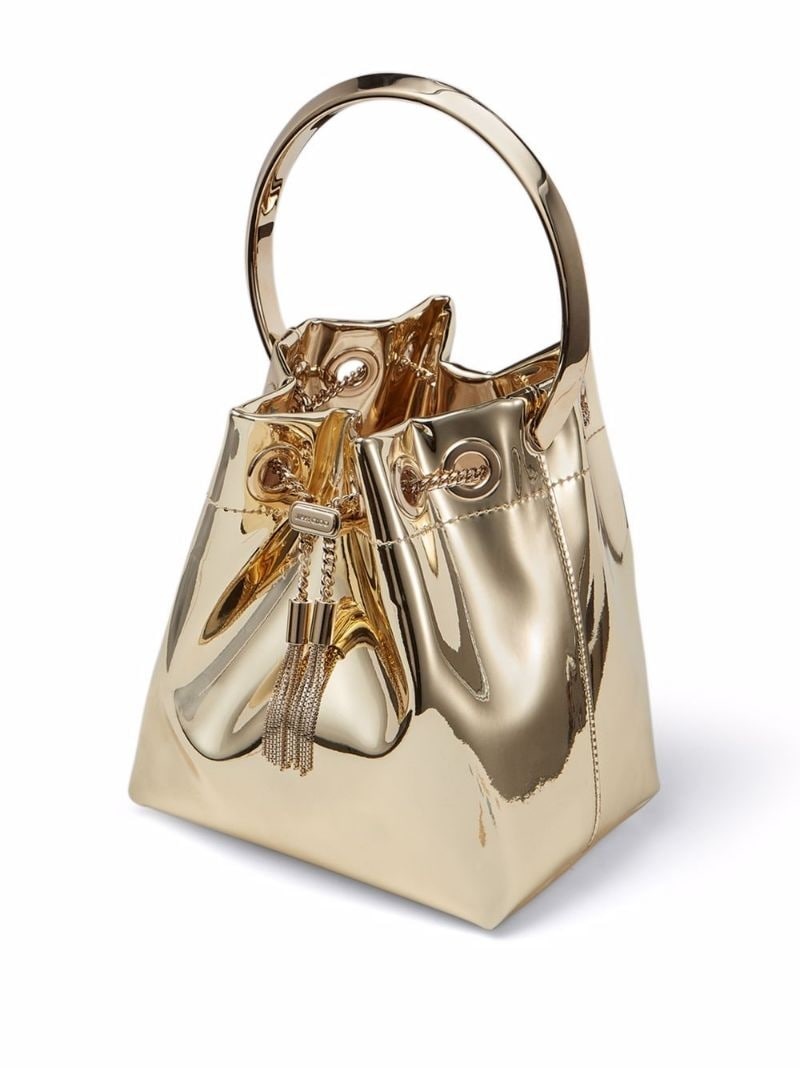 Bon Bon metallic-effect bucket bag - 4