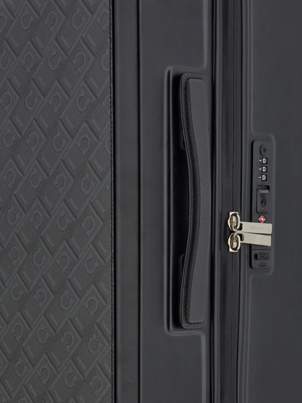 Gancini-print leather luggage - 5