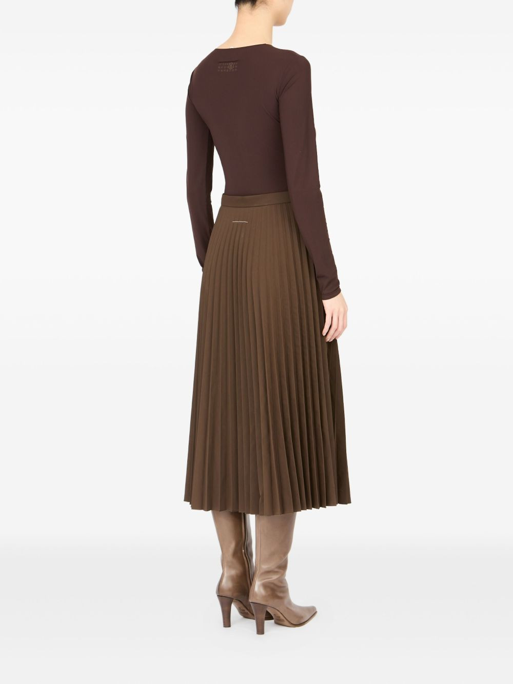 A-line midi pleated skirt - 4