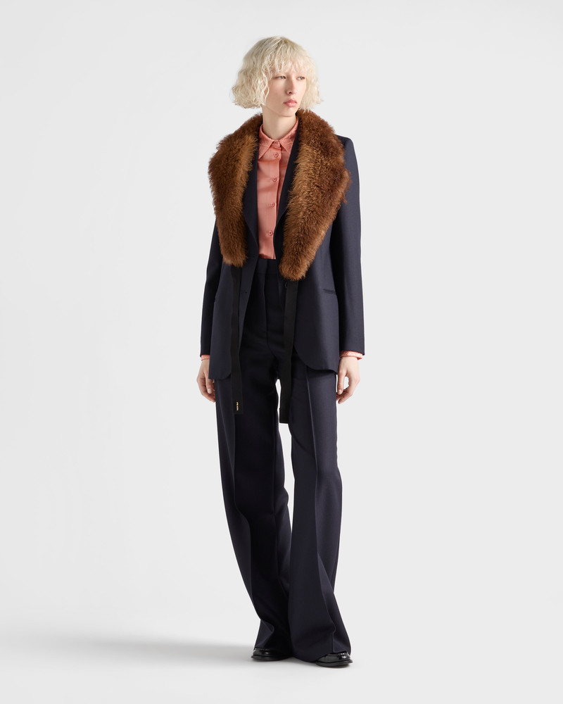 Prada Embroidered washed satin shirt outlook