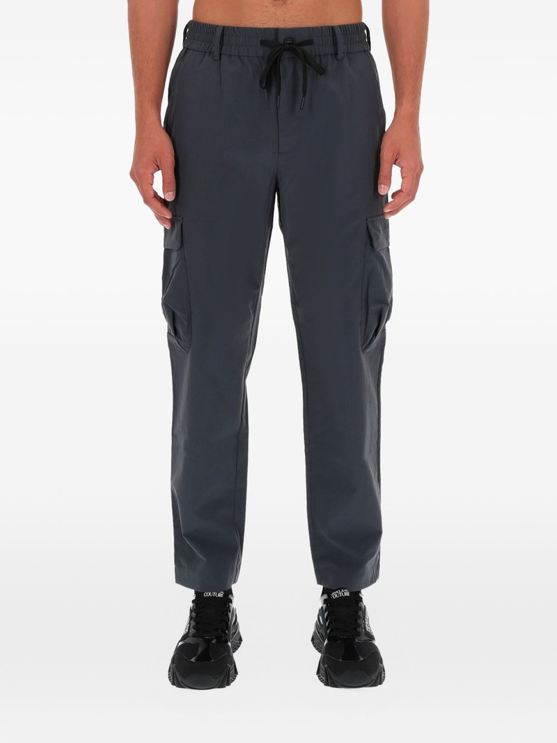 drawstring-waist cargo trousers 1