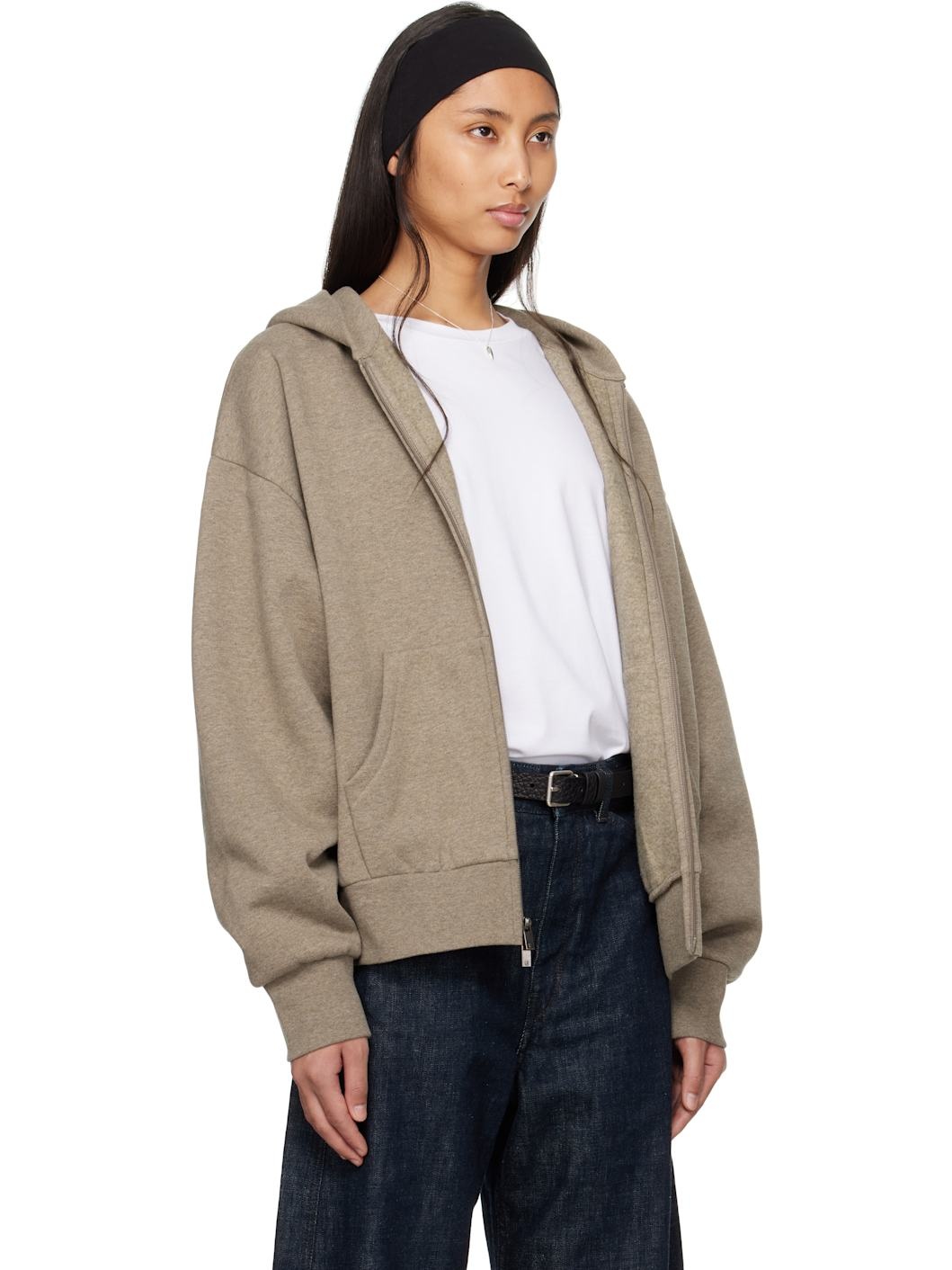 Gray Classic Full Zip-Up Hoodie - 2
