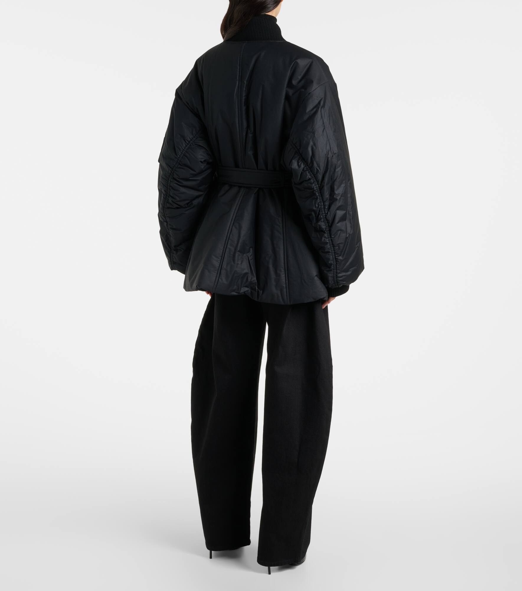 Belted cotton-blend jacket - 3