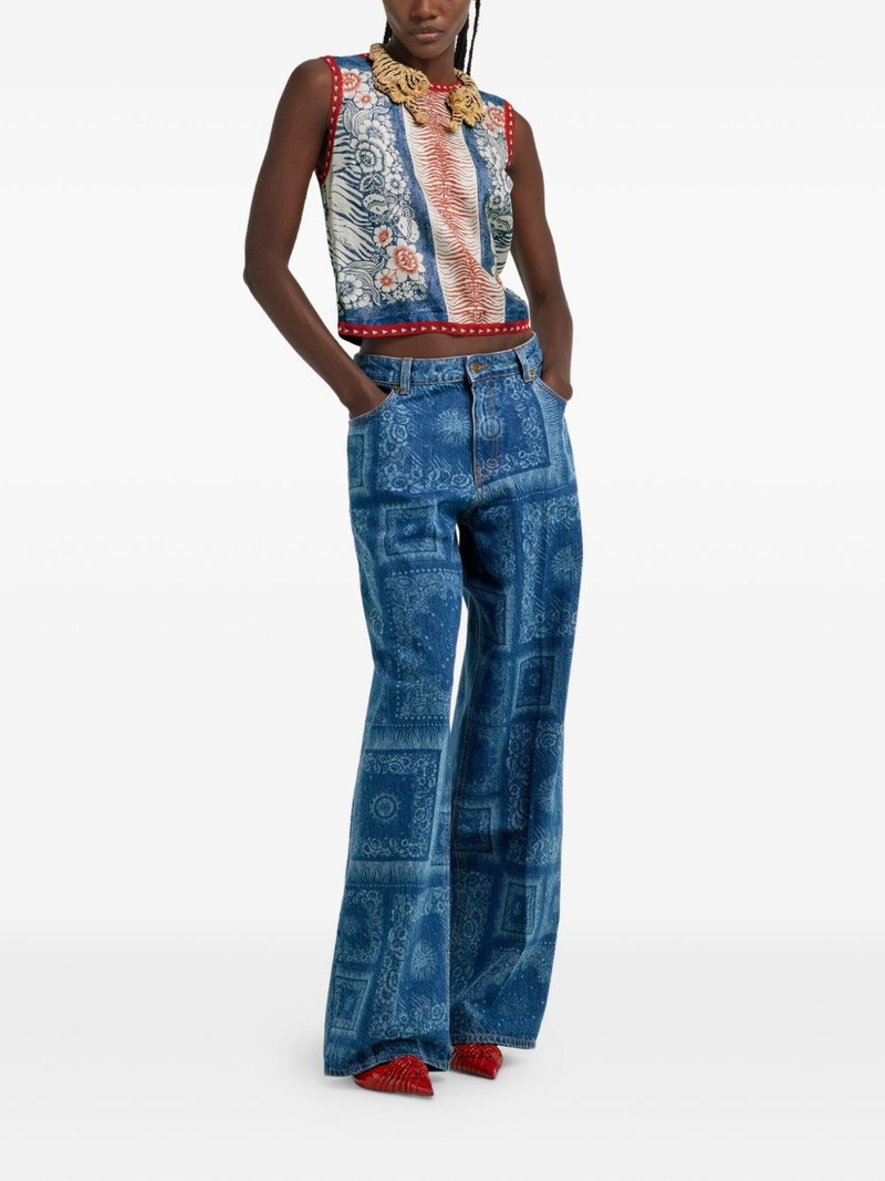 Roberto Cavalli wide-leg jeans outlook