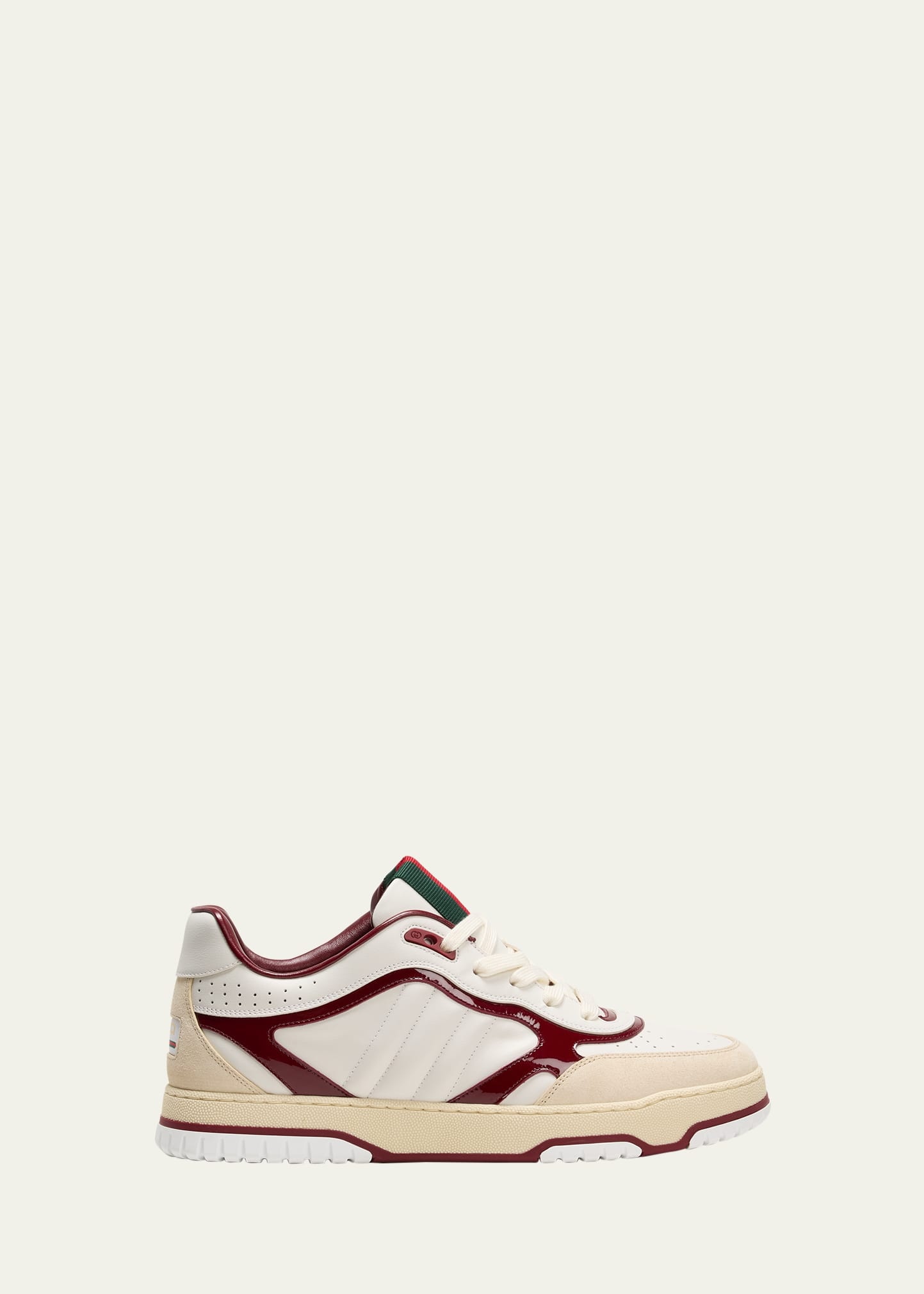 Men's Re-Web Suede and Calf Patent Leather Sneakers - 1