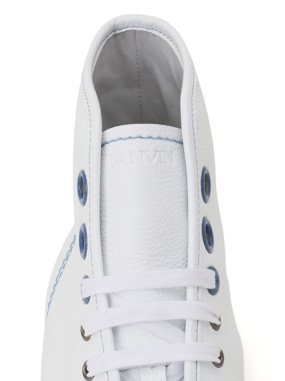 leather lace-up sneakers - 4