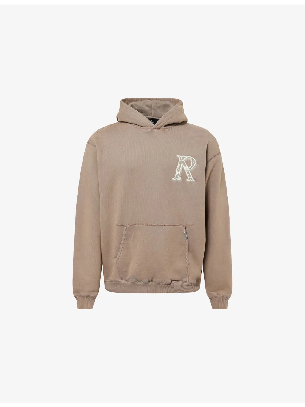 Western Embroidered-Logo Cotton Hoodie - 1