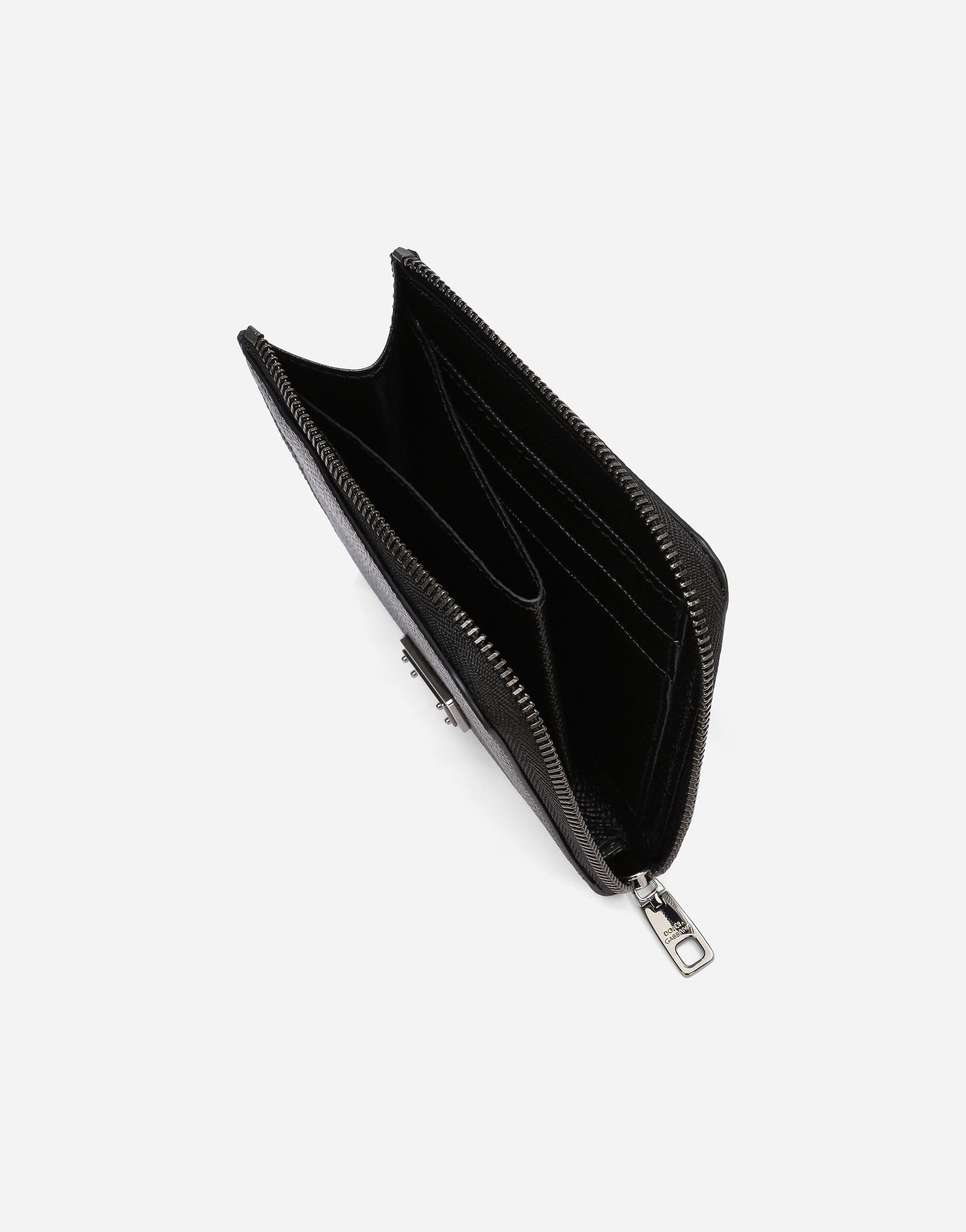 Calfskin card holder with branded plate - 4
