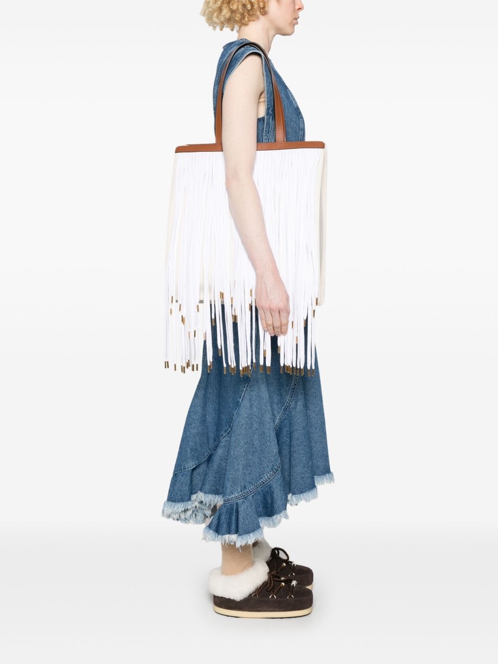 fringe-detailed tote bag - 2