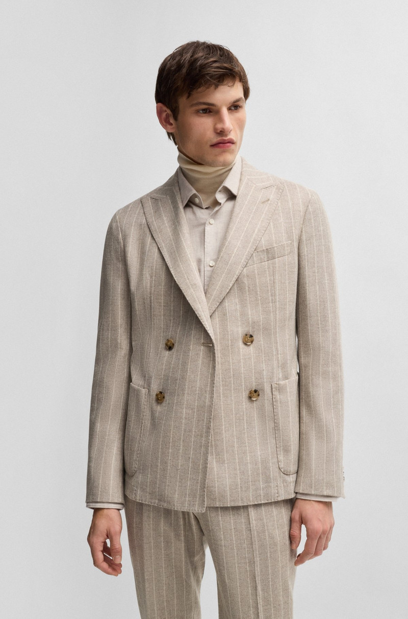 SLIM-FIT SUIT IN STRIPED WOOL 2