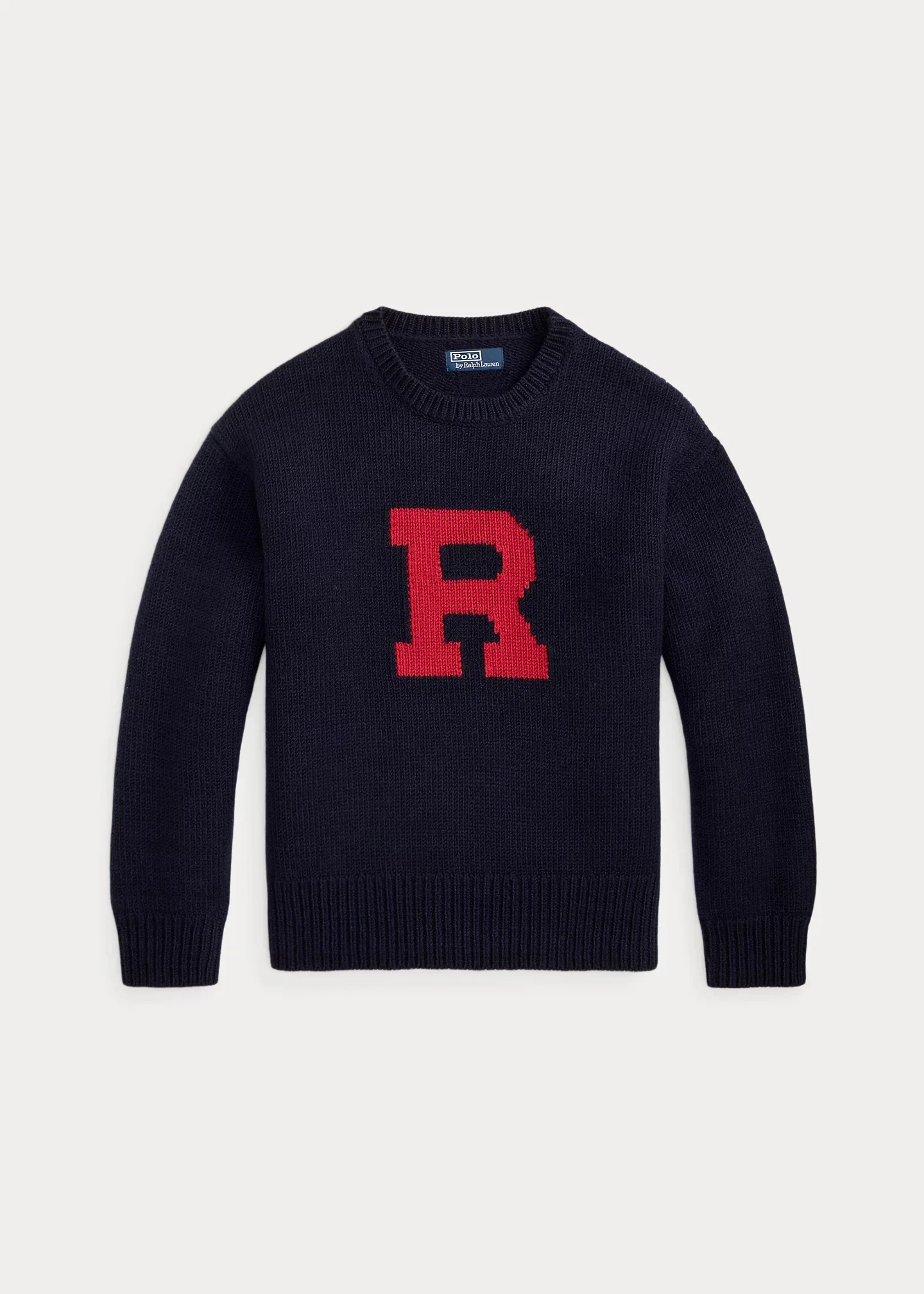Relaxed Fit Wool Letter Sweater - 1