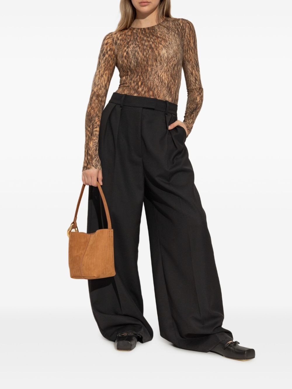 animal-print bodysuit - 2