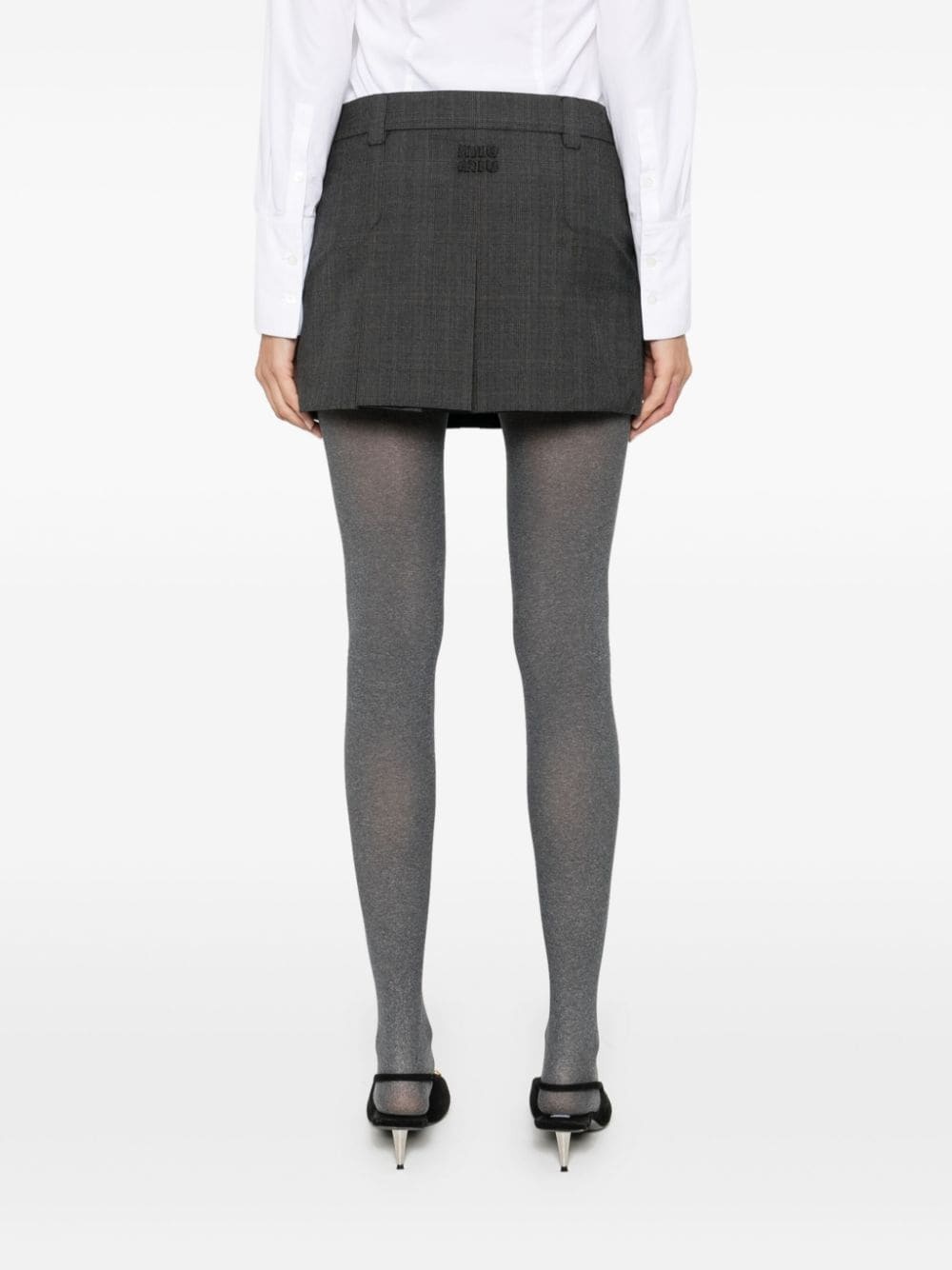 logo-patch mini skirt - 4