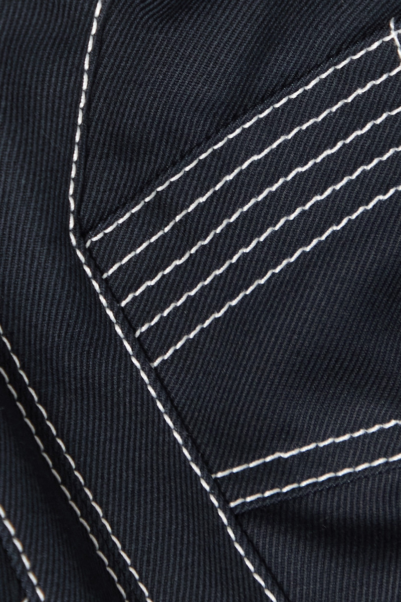 Cropped topstitched cotton-gabardine top 4