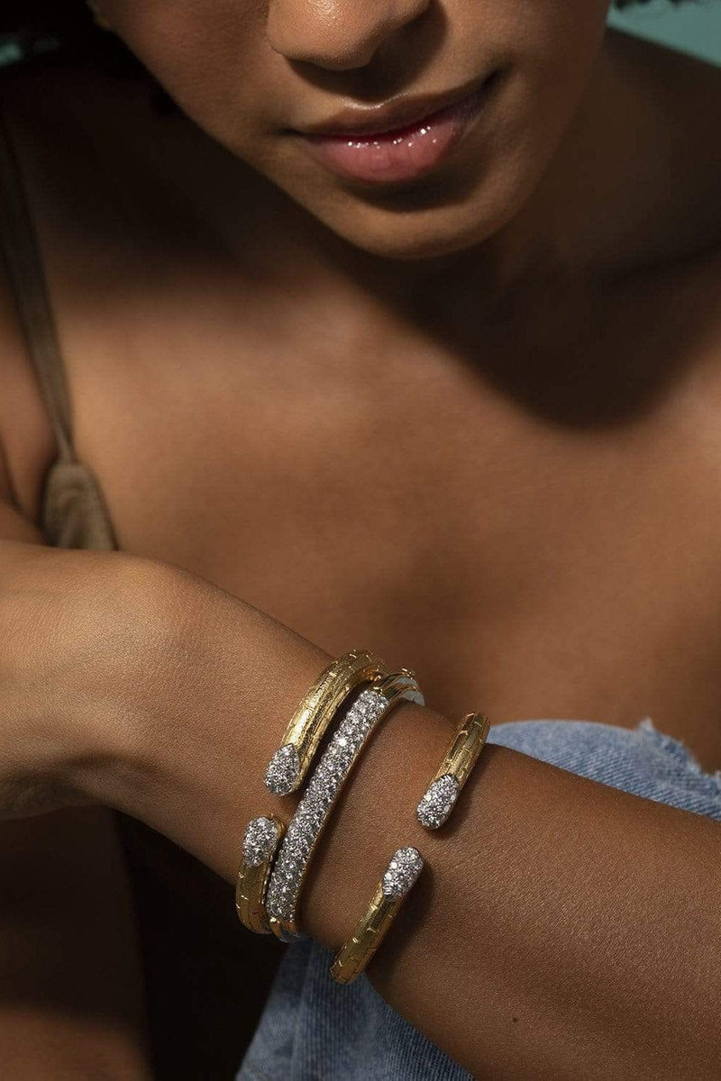 DAVID WEBB Pave Diamond Bangle Bracelet outlook