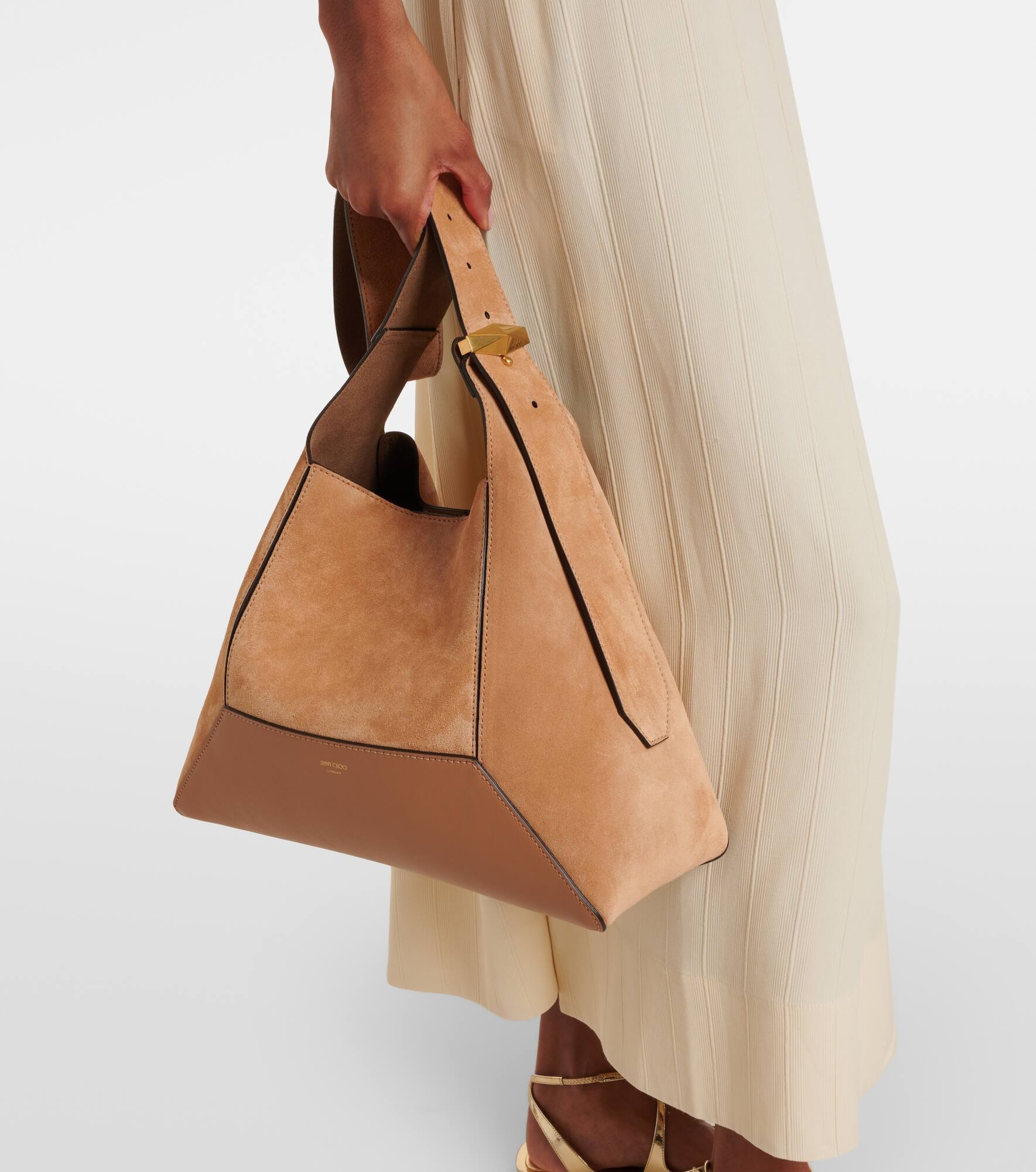 Diamond Medium suede shoulder bag - 2