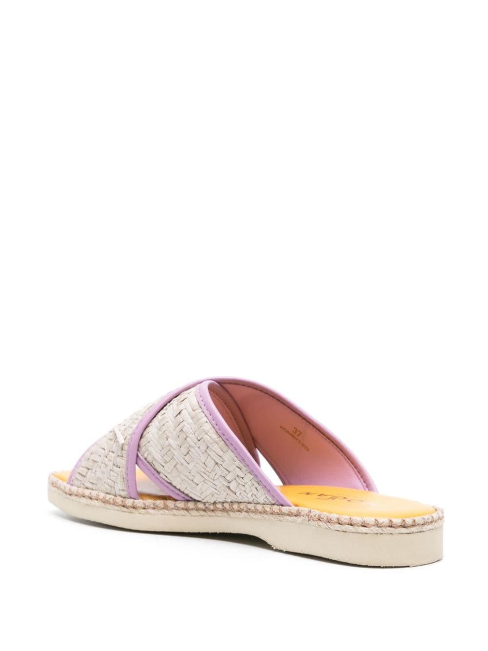 660 interwoven-raffia slides - 3