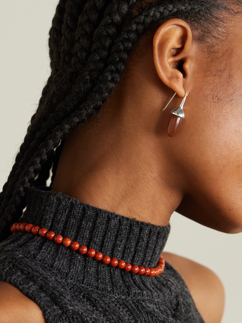 Sophie Buhai + Net Sustain Dripping Stone Sterling Silver Garnet Earrings outlook