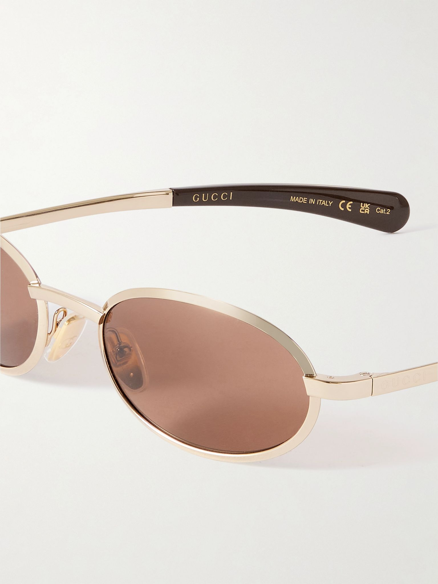 Rodeo Drive oval-frame gold-tone sunglasses Gold - 4