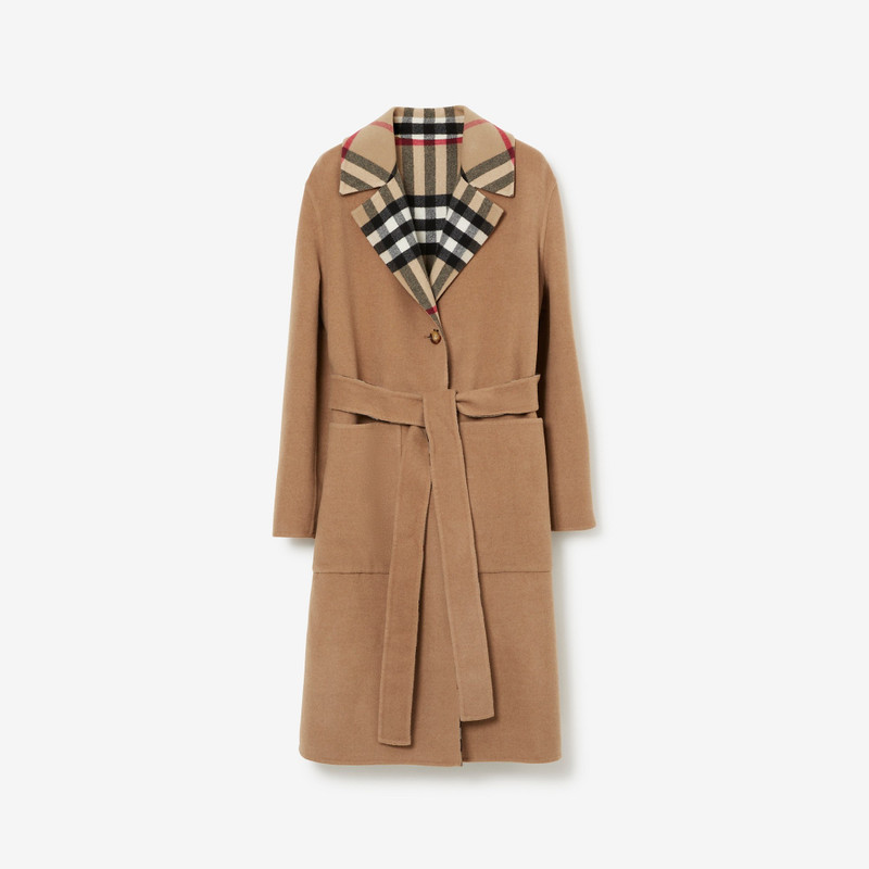 Reversible Check Wool Coat 1