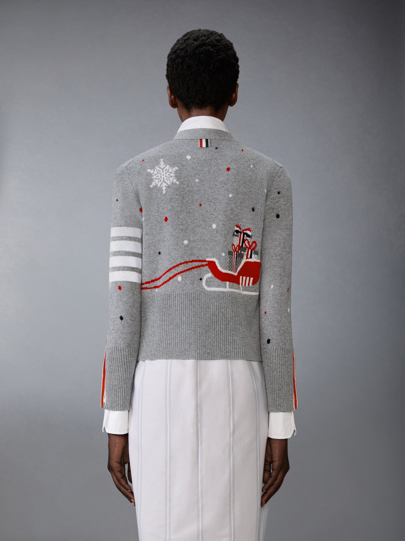 CASHMERE REINDEER HECTOR INTARSIA JACQUARD CARDIGAN 3