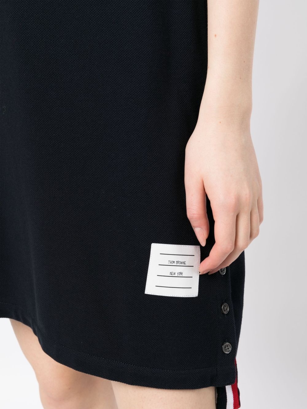 Striped Pique Polo Dress - 5