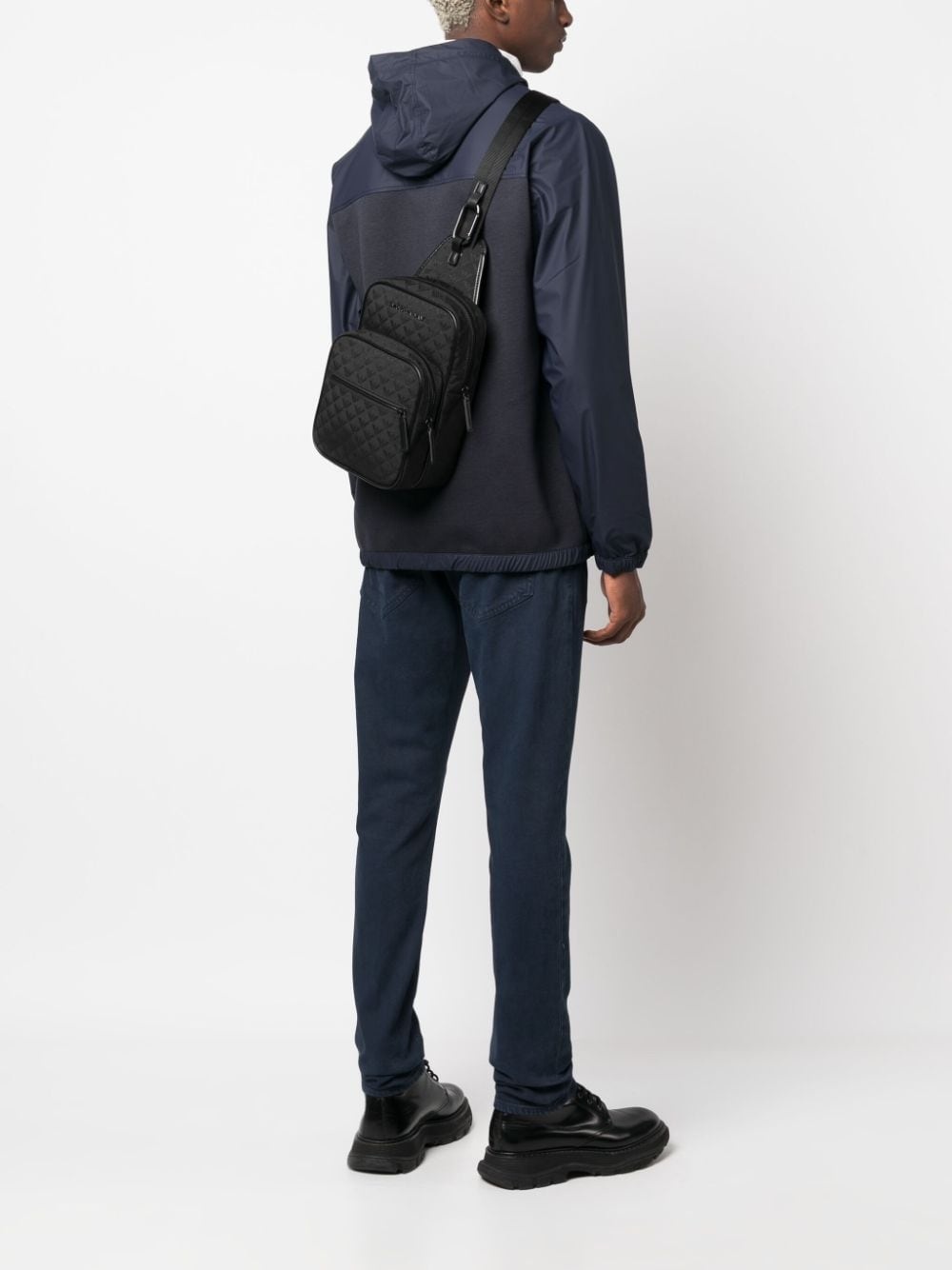 logo-lettering monogram-jacquard backpack - 2