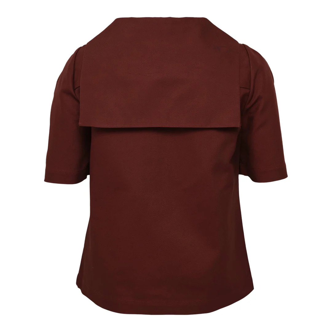 Stiff Cotton Button-Up Top - 2