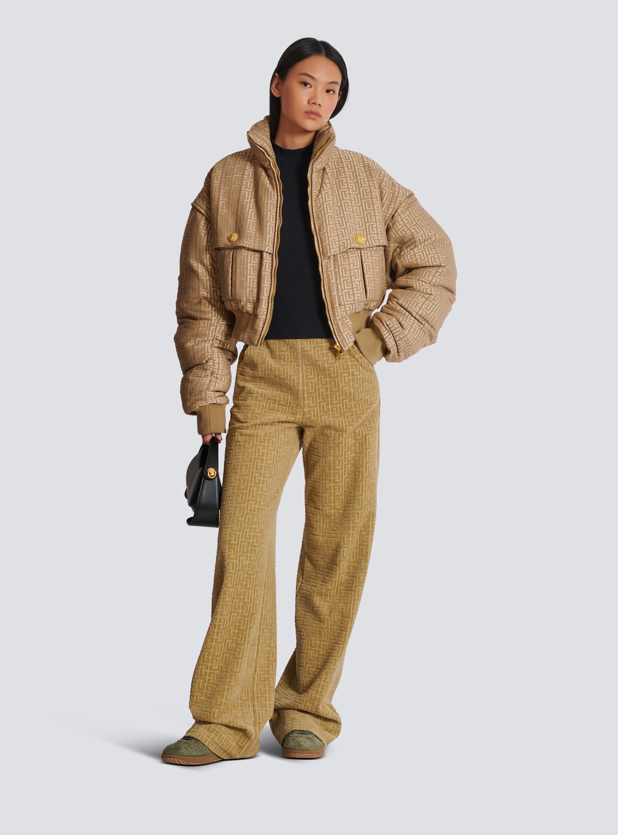 PB Labyrinth cropped jacquard bomber - 2