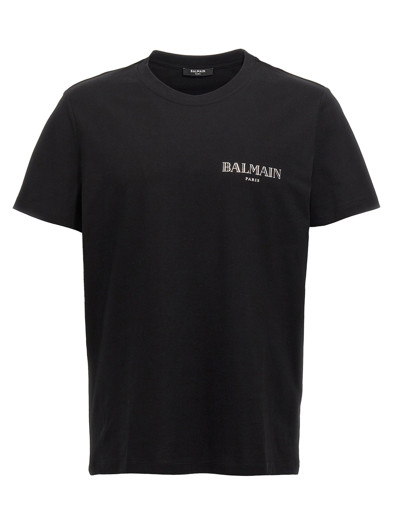 Silver Balmain Vintage T-Shirt Black - 1